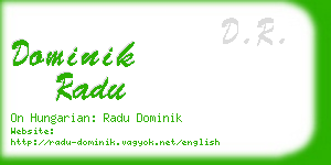 dominik radu business card